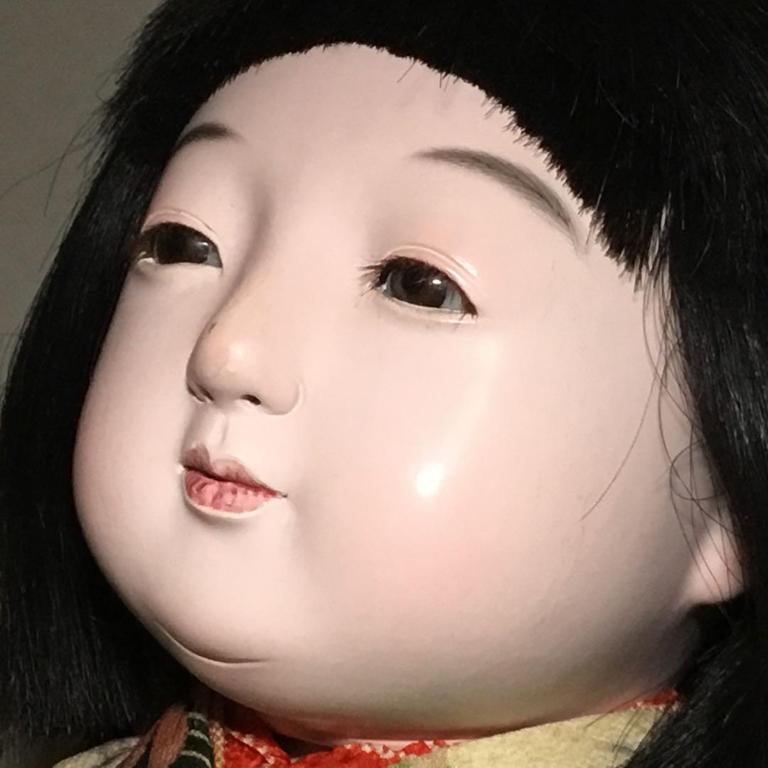 市松人形◆松乾斎 / まつ毛 / 50㎝◆抱き人形 お座り人形 大正ロマン