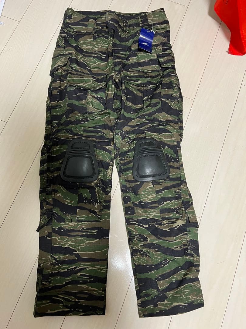 ネ*長様 新品米軍 タイガーカモ コンバットシャツとパンツセットSmall-re