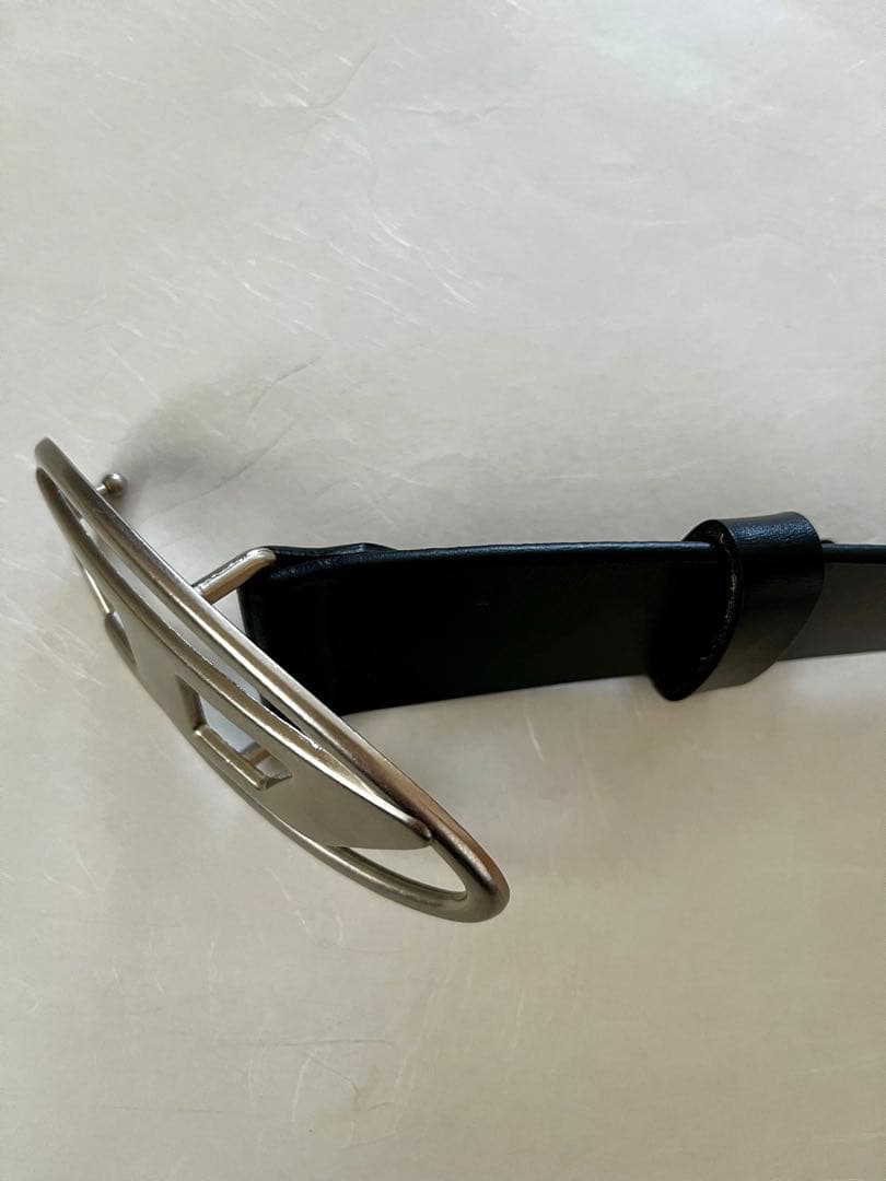 DIESEL ブラックレザー ベルト 90/36