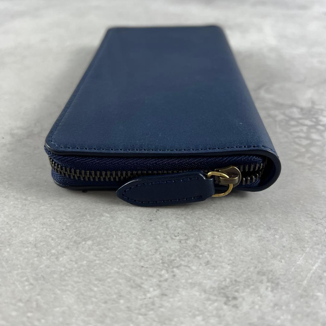未使用保管品✨ 土屋鞄 現行 長財布 ラウンドファスナー レザー ブルー