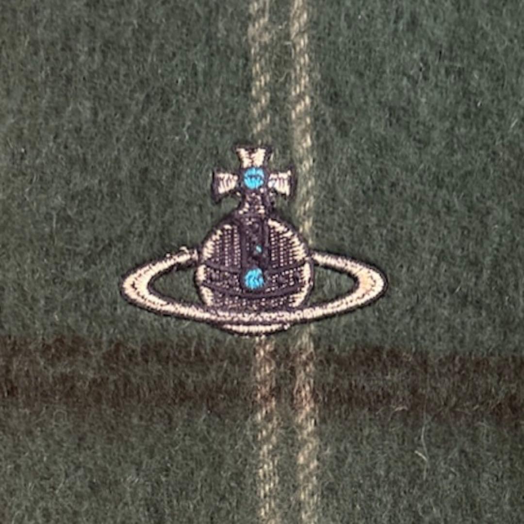 ヴィヴィアンウエストウッド マフラー オーブロゴ刺繍 カシミヤ100%