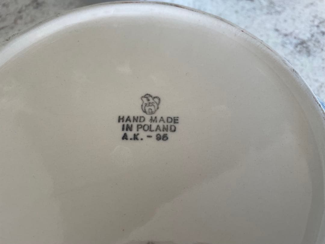 お値下げ品！ 希少！ポーランド製 波型花柄ボウル 1996年製