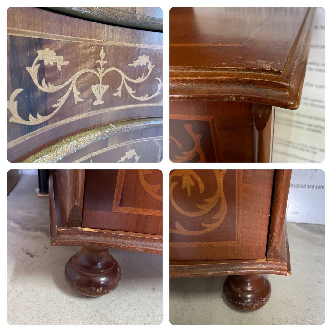 イタリア製 ヴェローナクラシック 丸脚 チェスト 象嵌 キャビネット 箪笥 高級