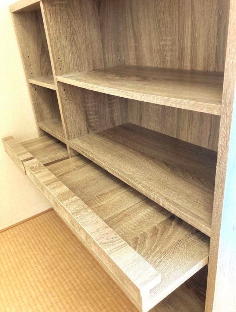 ディスプレイラック マガジンラック 本棚 絵本棚 収納 キャビネット ベージュ