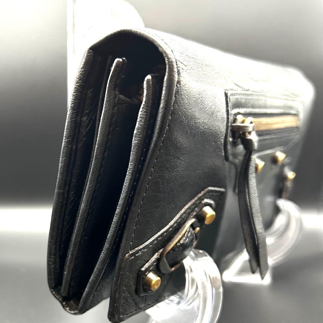 BALENCIAGA 長財布 2つ折り シティ クラシック ブラック　黒　メンズ