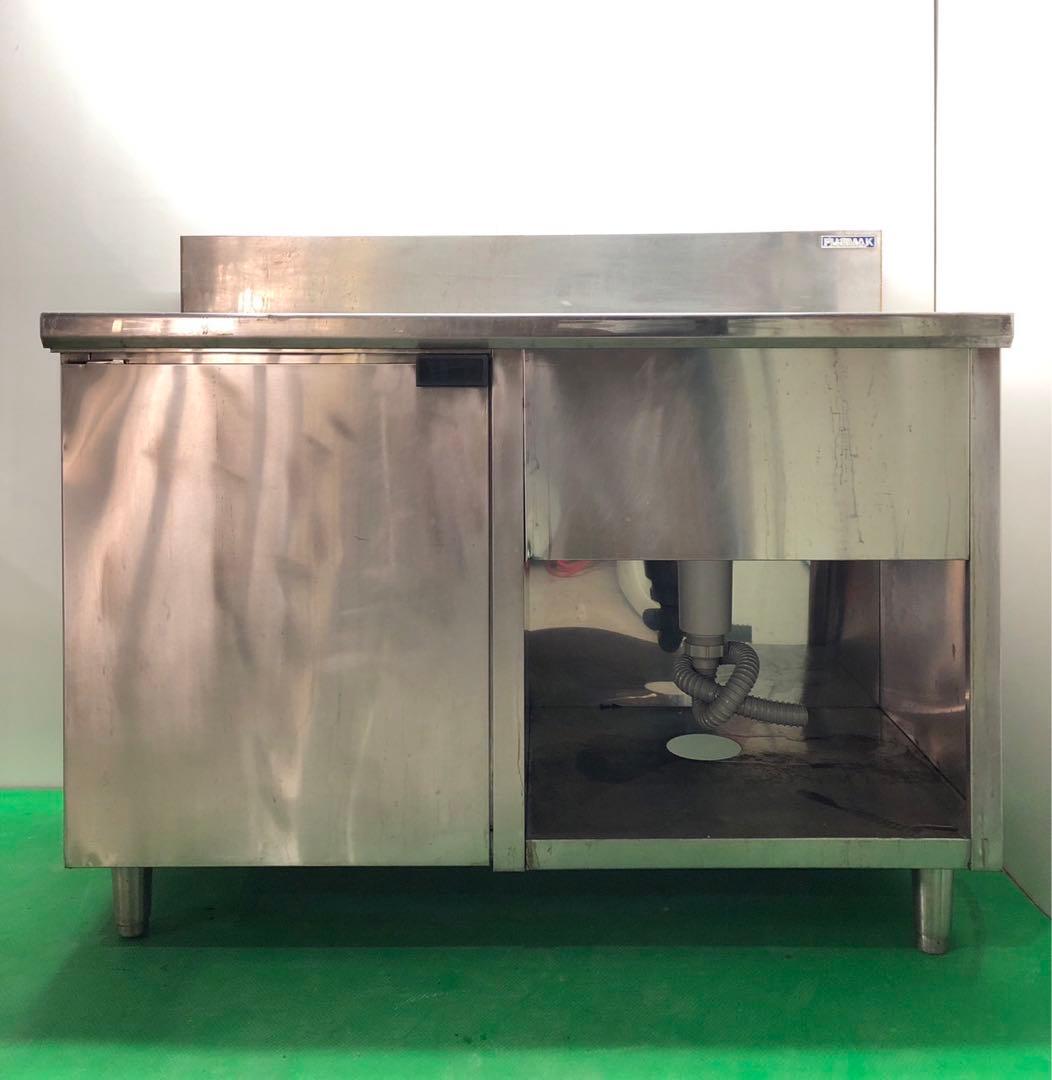 ☆地域限定送料無料☆一槽シンク　水切付　幅1200 ステンレス　業務用