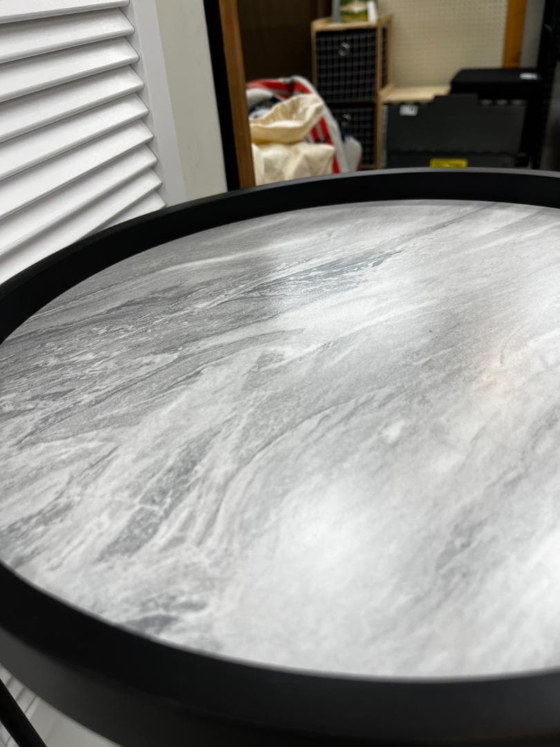 Lサイズ ラウンドテーブル 大理石柄 サイドテーブル CIR-502 N01