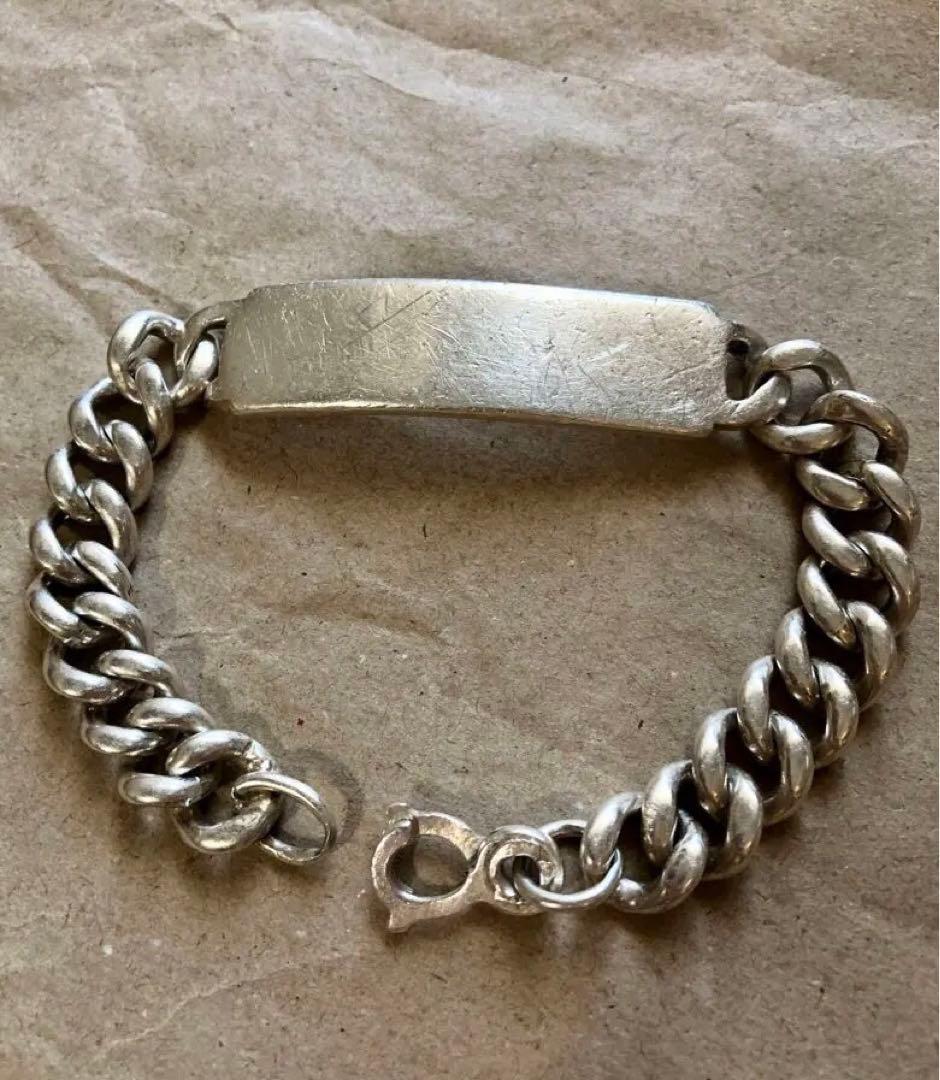 メキシコ製 old vintage 925 IDブレスレット