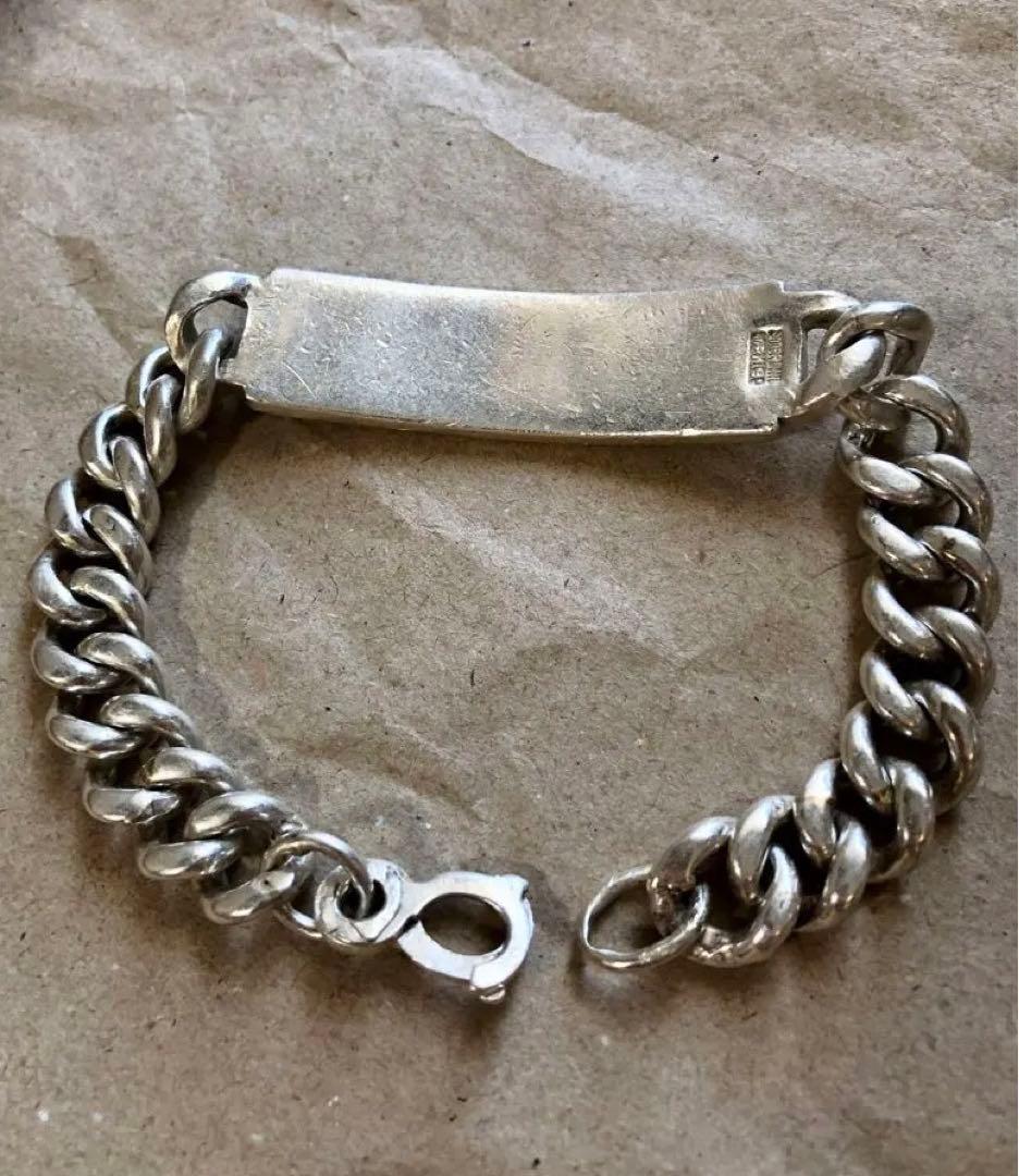 メキシコ製 old vintage 925 IDブレスレット