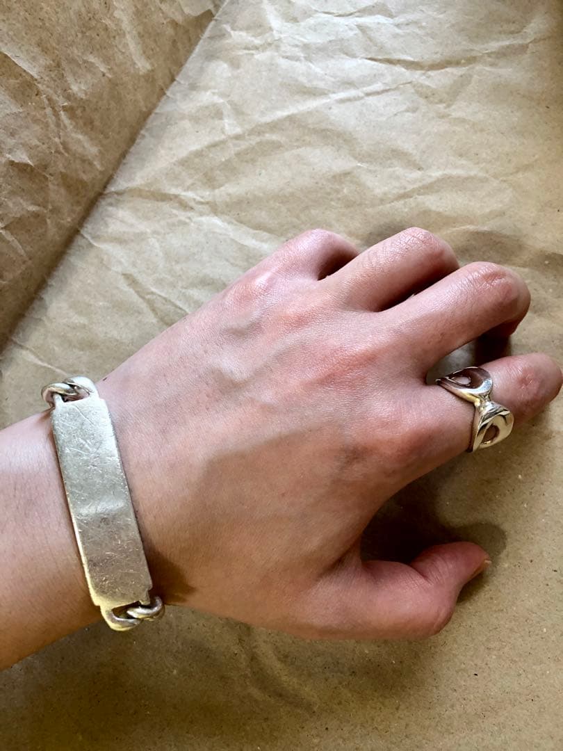 メキシコ製 old vintage 925 IDブレスレット