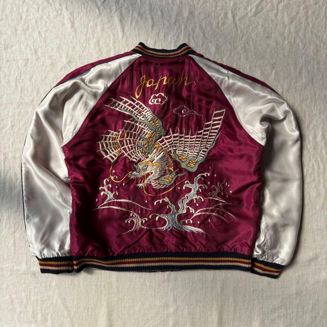 TAILOR TOYO TT11936 スカジャン 鷹 龍 パープル レッド