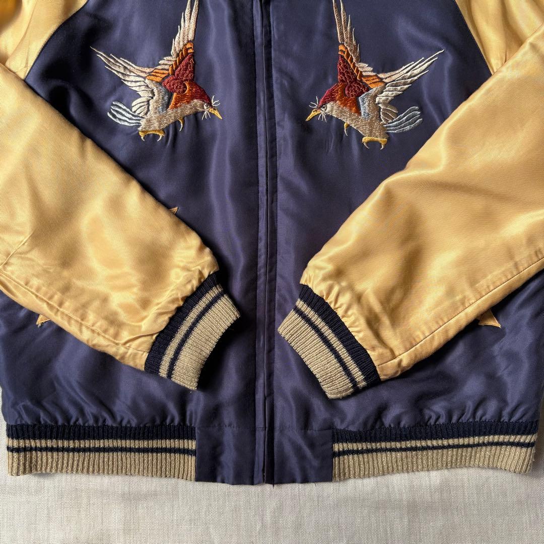 TAILOR TOYO TT11936 スカジャン 鷹 龍 パープル レッド