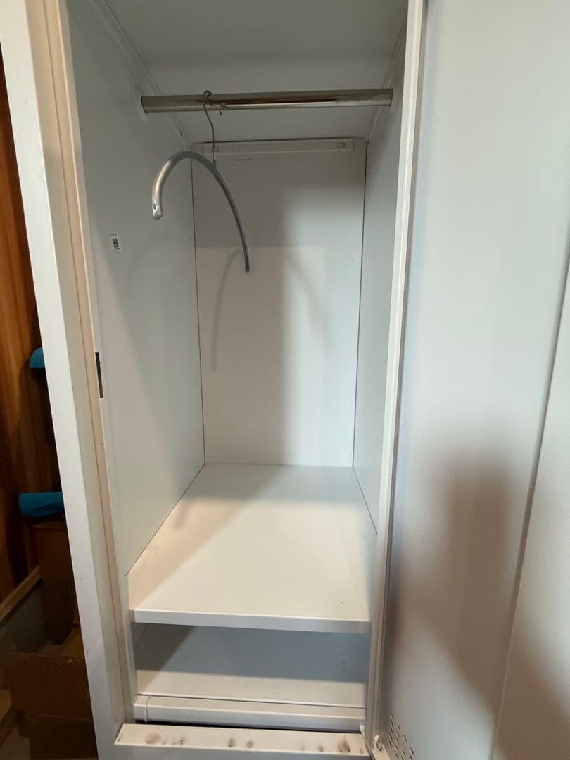 FACILE 2人用スリムロッカー ホワイト