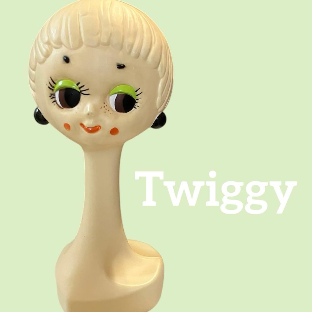【希少】ツイッギー ヘッドマネキン 貯金箱