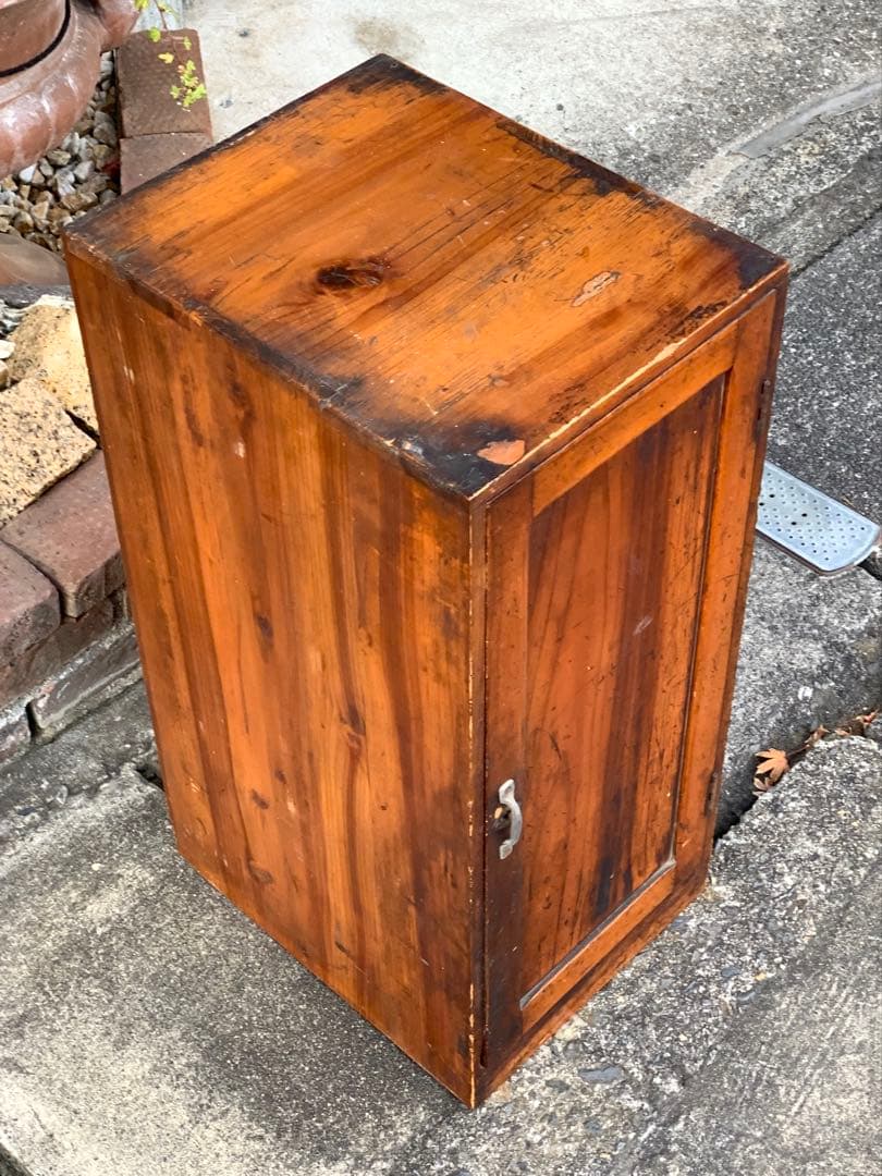 【レトロ】 収納棚 木製 木製箱 インテリア 昭和レトロ 花台 ボックス