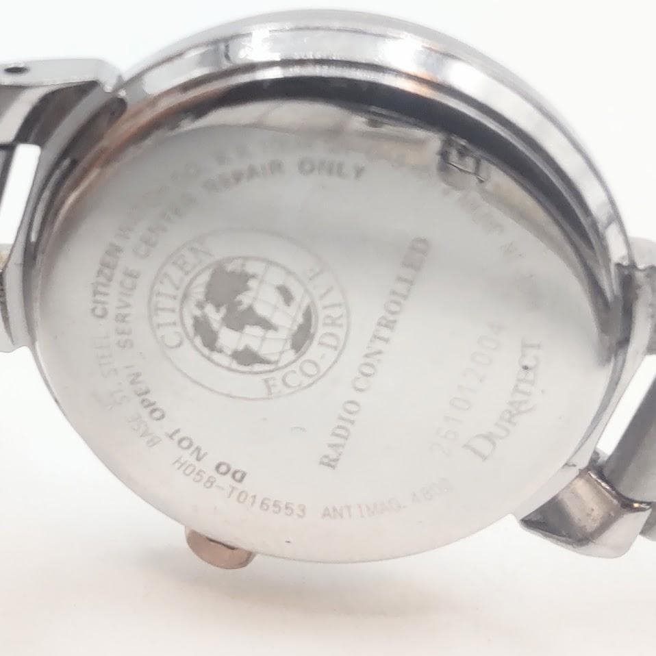 シチズン クロスシー ソーラー電波時計 レディース アナログ デイト コンビ