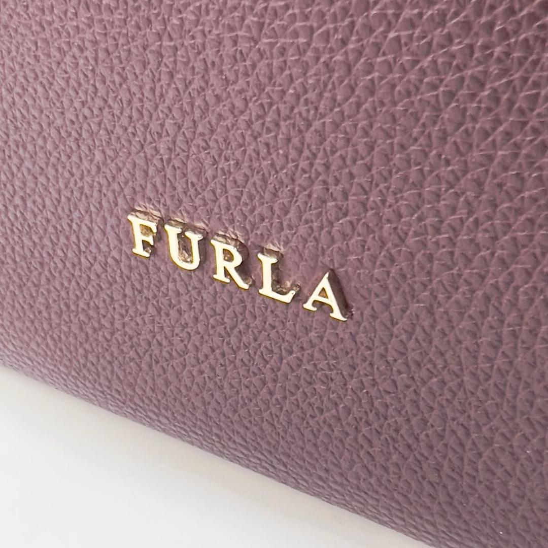 専用品 FURLA トートバッグ パープル ボルドー レザー A4可 未使用級