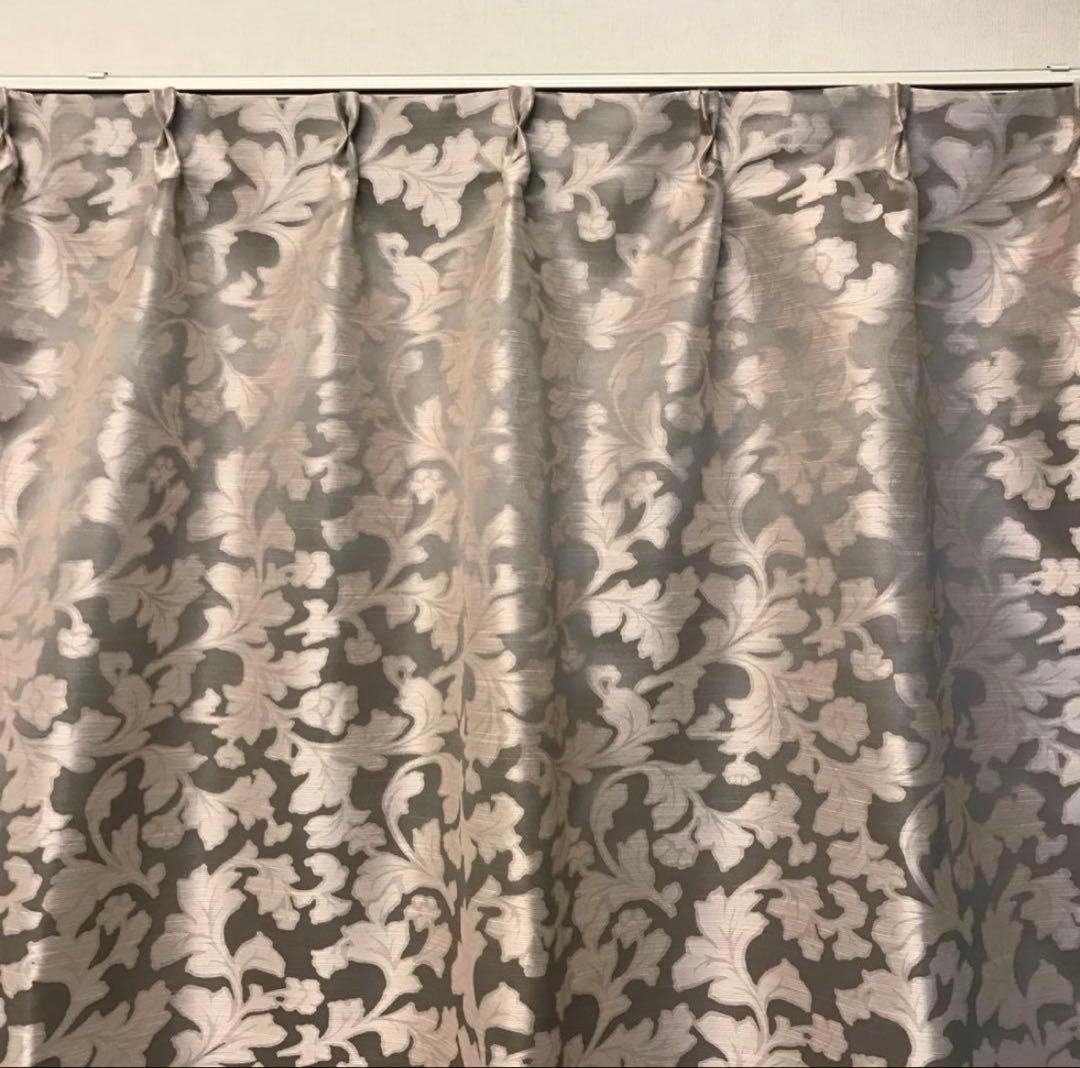 遮光カーテン　幅150cm×丈220cm2枚　ブラウン