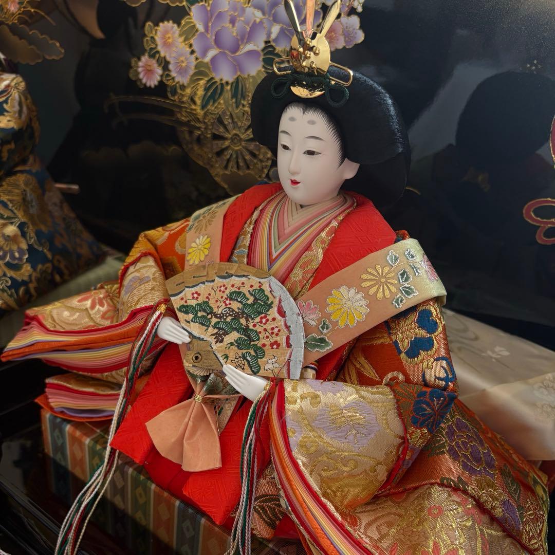 雛人形3段飾り 雛人形セット 大型 赤金 ひな祭り ひな飾り