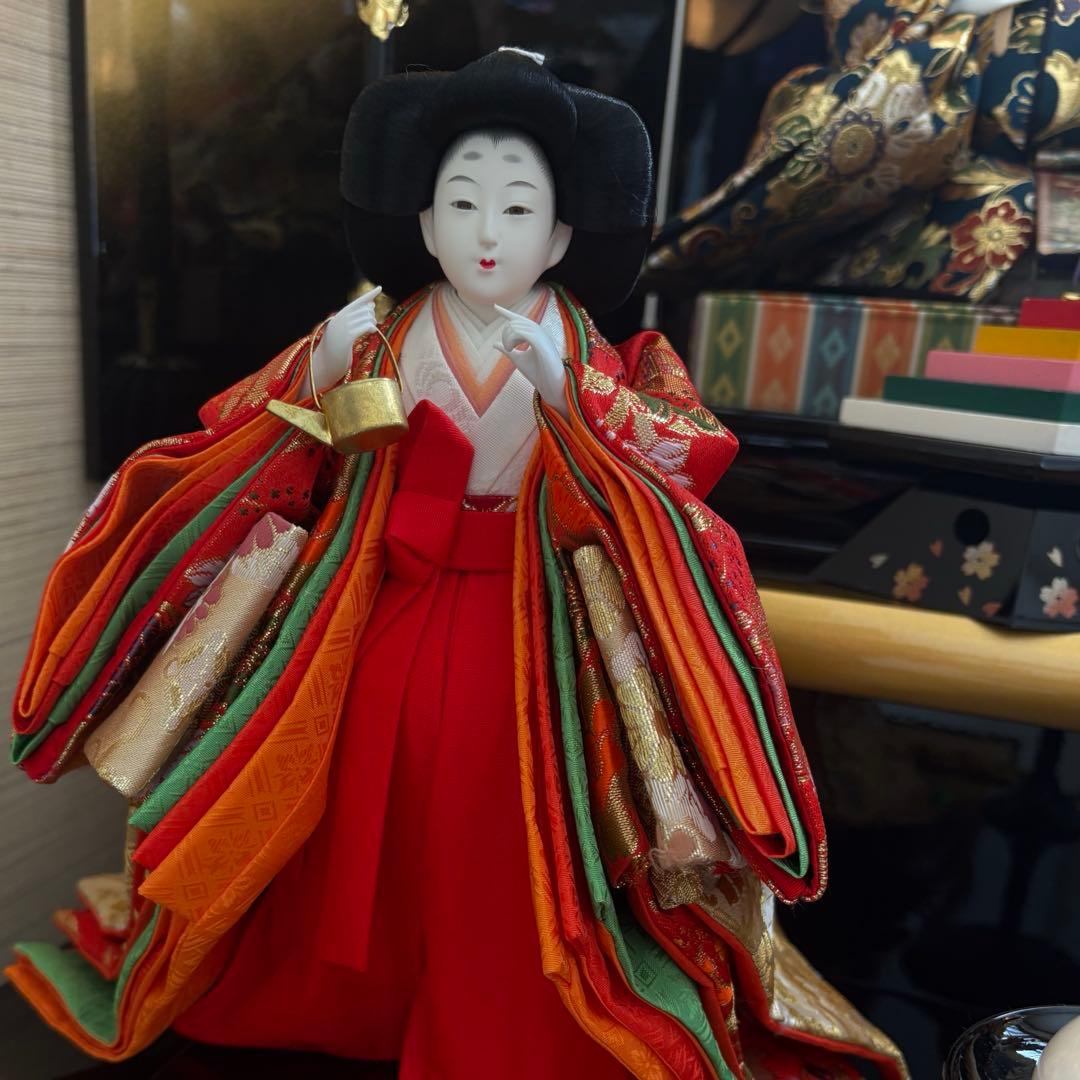 雛人形3段飾り 雛人形セット 大型 赤金 ひな祭り ひな飾り