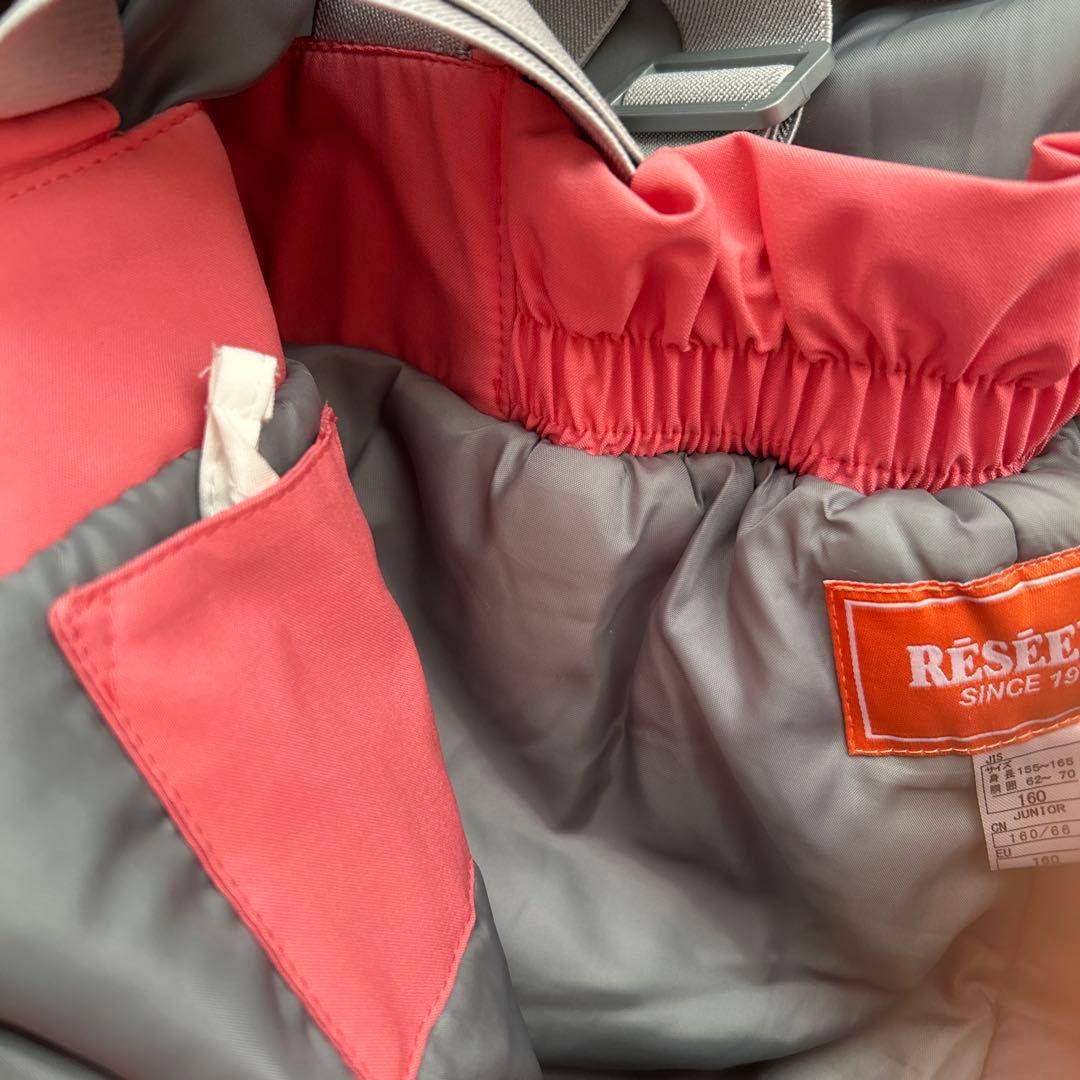 美品✨子ども用スキーウェア グレー/ピンク 160cm