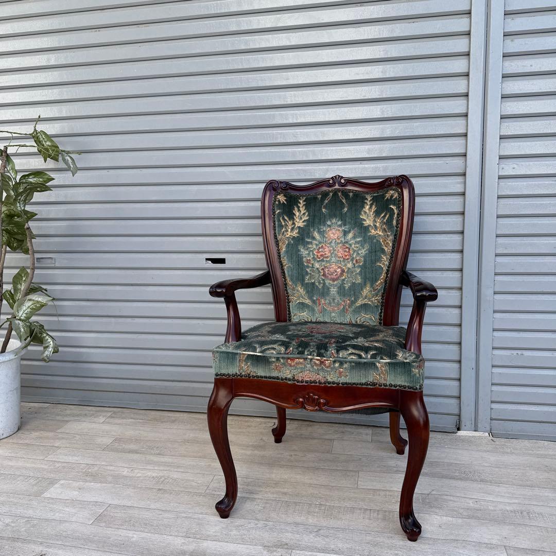 ヴィンテージ レトロ　モリシゲ 森繁 アームチェア オリーブ印　金華山