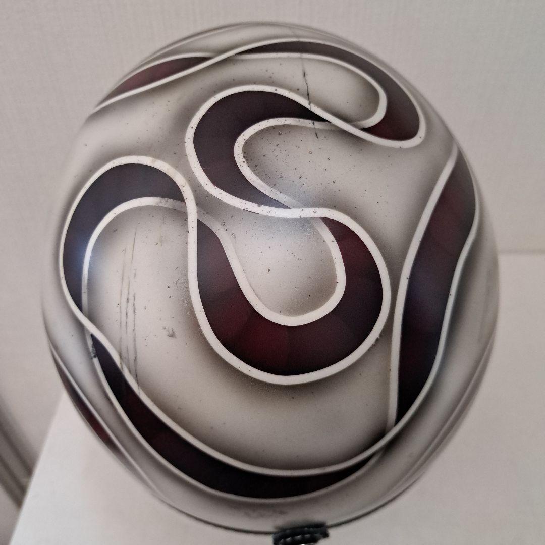 ショーティヘルメット　ポリヘル レッドブラウンリボン塗装エイジング