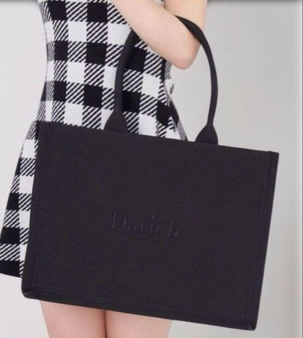 darich ロゴトートバッグ ブラック