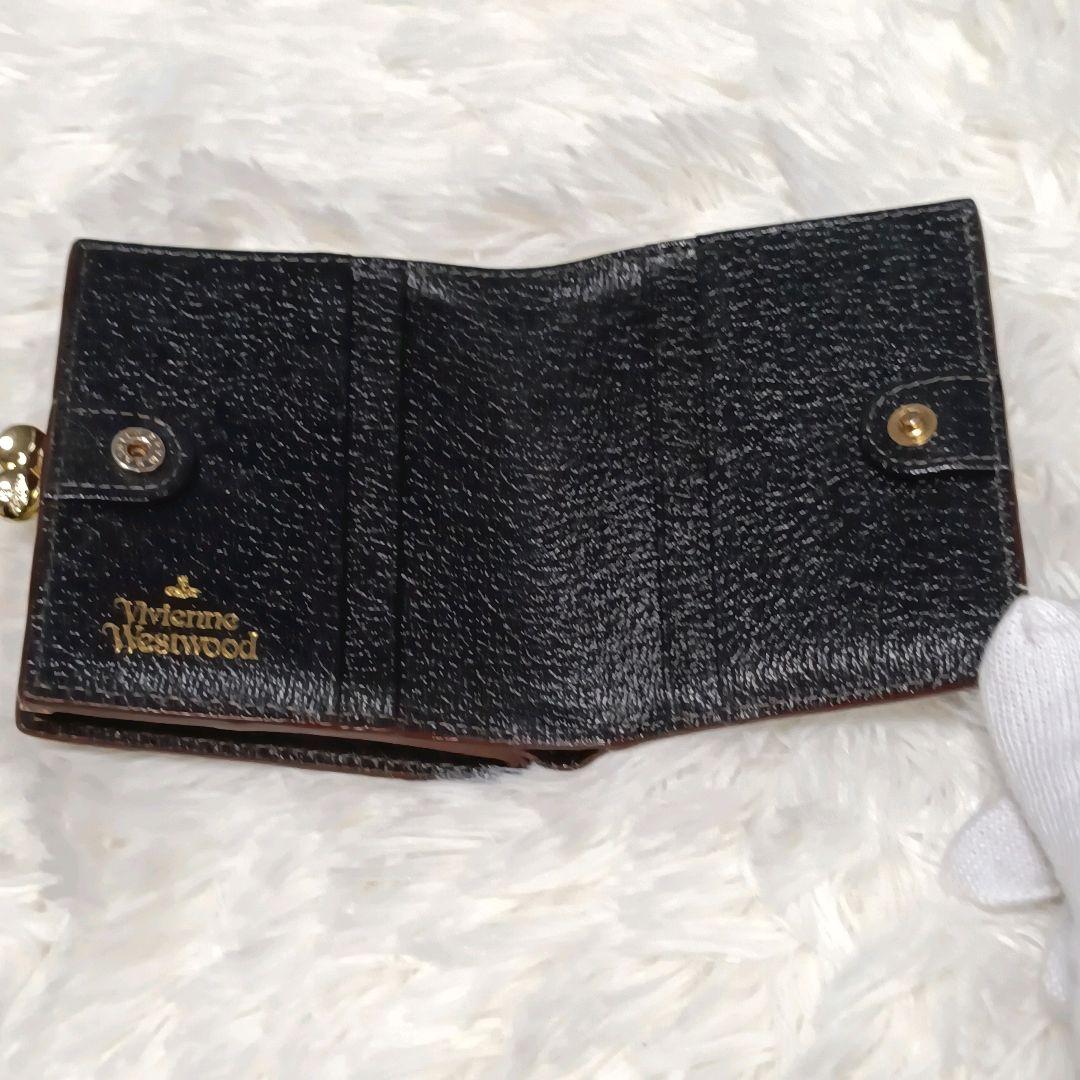 Vivienne westwood オーブロゴ　ガマ口　折り財布　ブラック