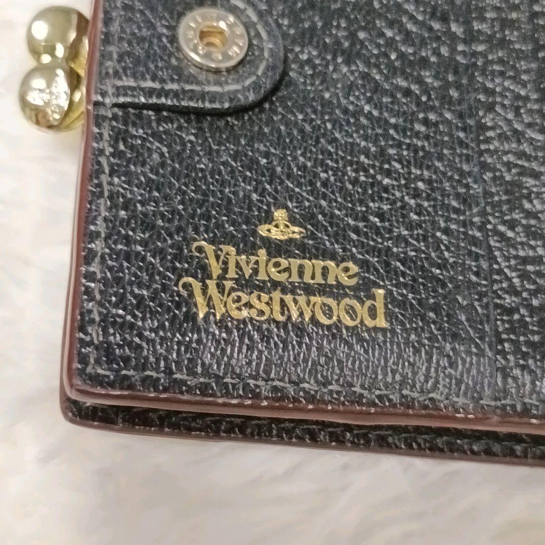 Vivienne westwood オーブロゴ　ガマ口　折り財布　ブラック