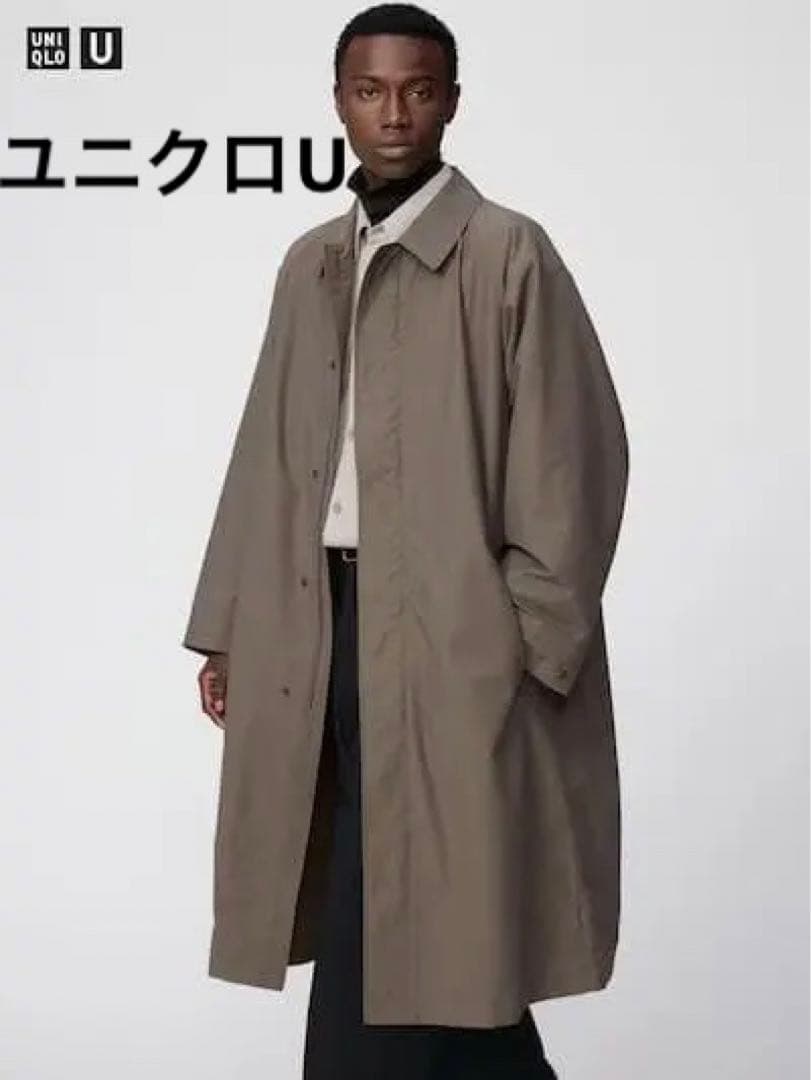 ユニクロU 2025冬 オーバーサイズステンカラーコート ブラウン ユニクロユー