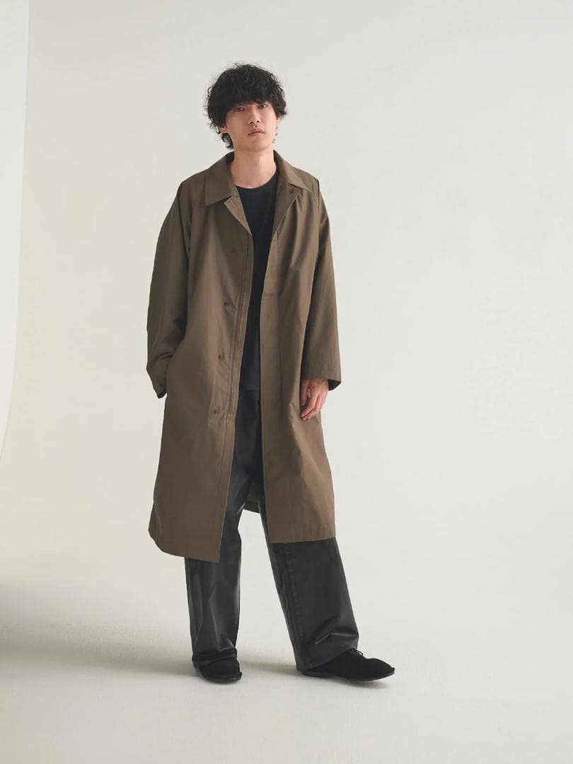 ユニクロU 2025冬 オーバーサイズステンカラーコート ブラウン ユニクロユー