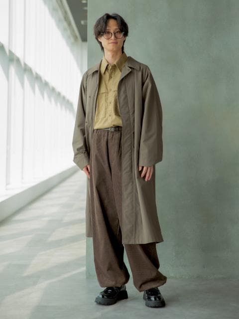 ユニクロU 2025冬 オーバーサイズステンカラーコート ブラウン ユニクロユー