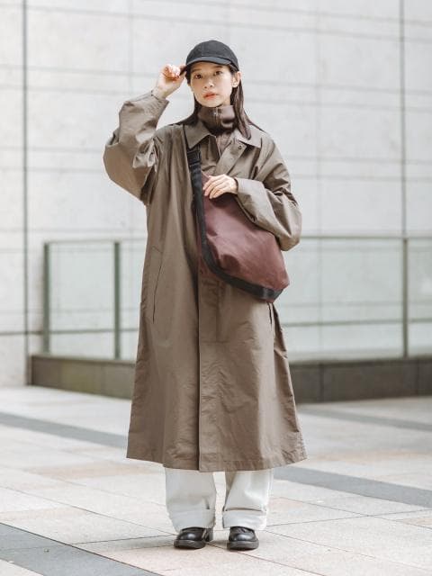 ユニクロU 2025冬 オーバーサイズステンカラーコート ブラウン ユニクロユー