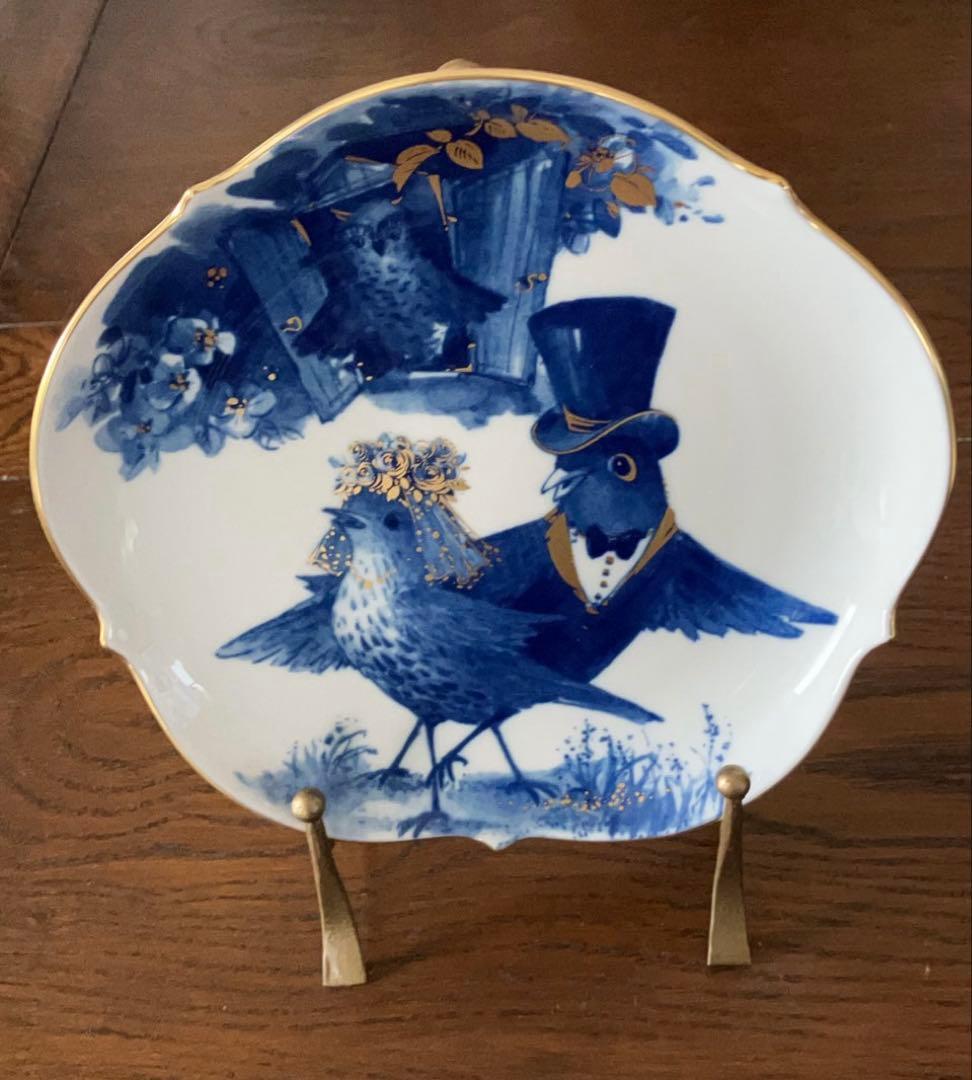 マイセン　メモリアルプレート　2004年　鳥の結婚式　飾り皿
