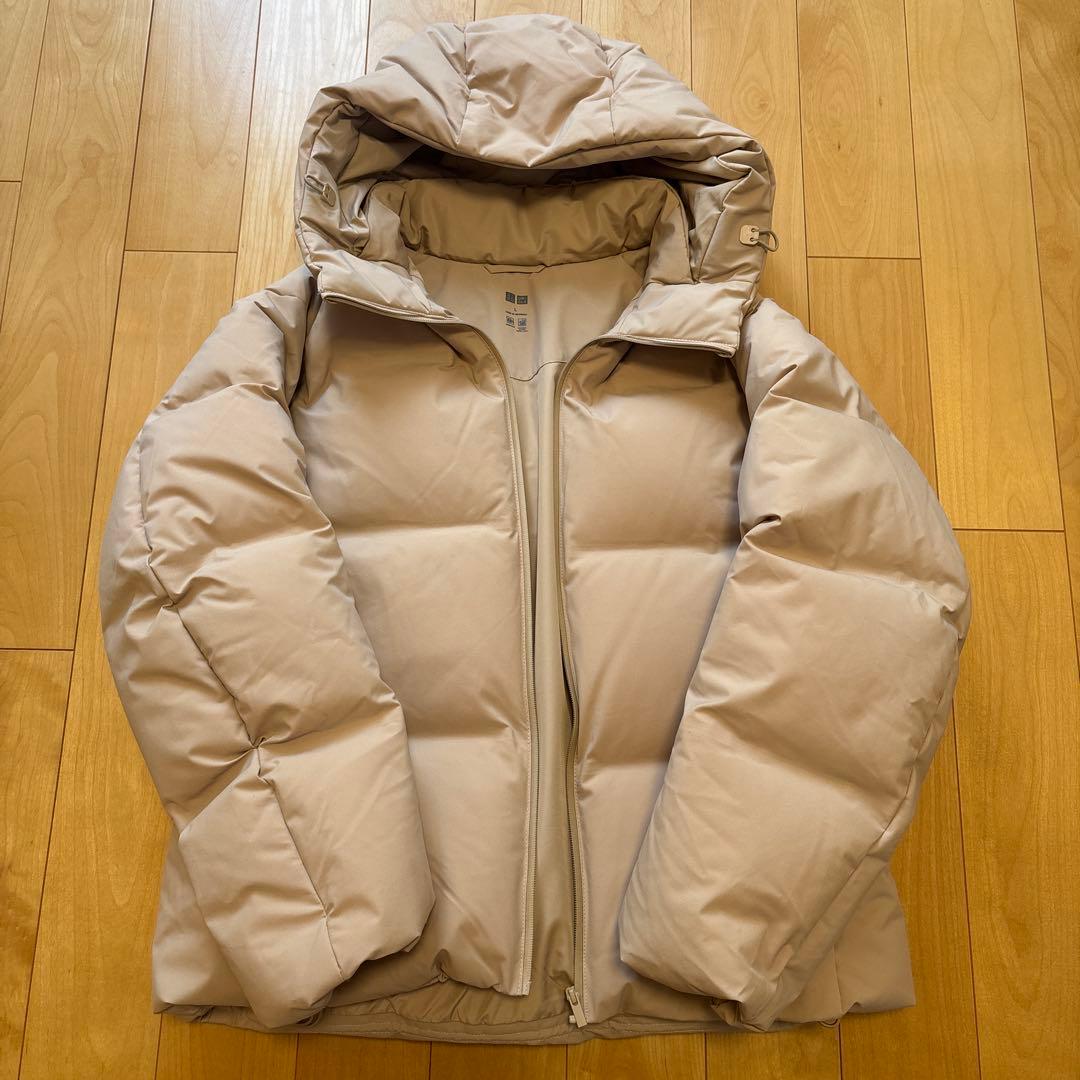 ☆リリー☆ユニクロ シームレスダウンパーカ ベージュ L
