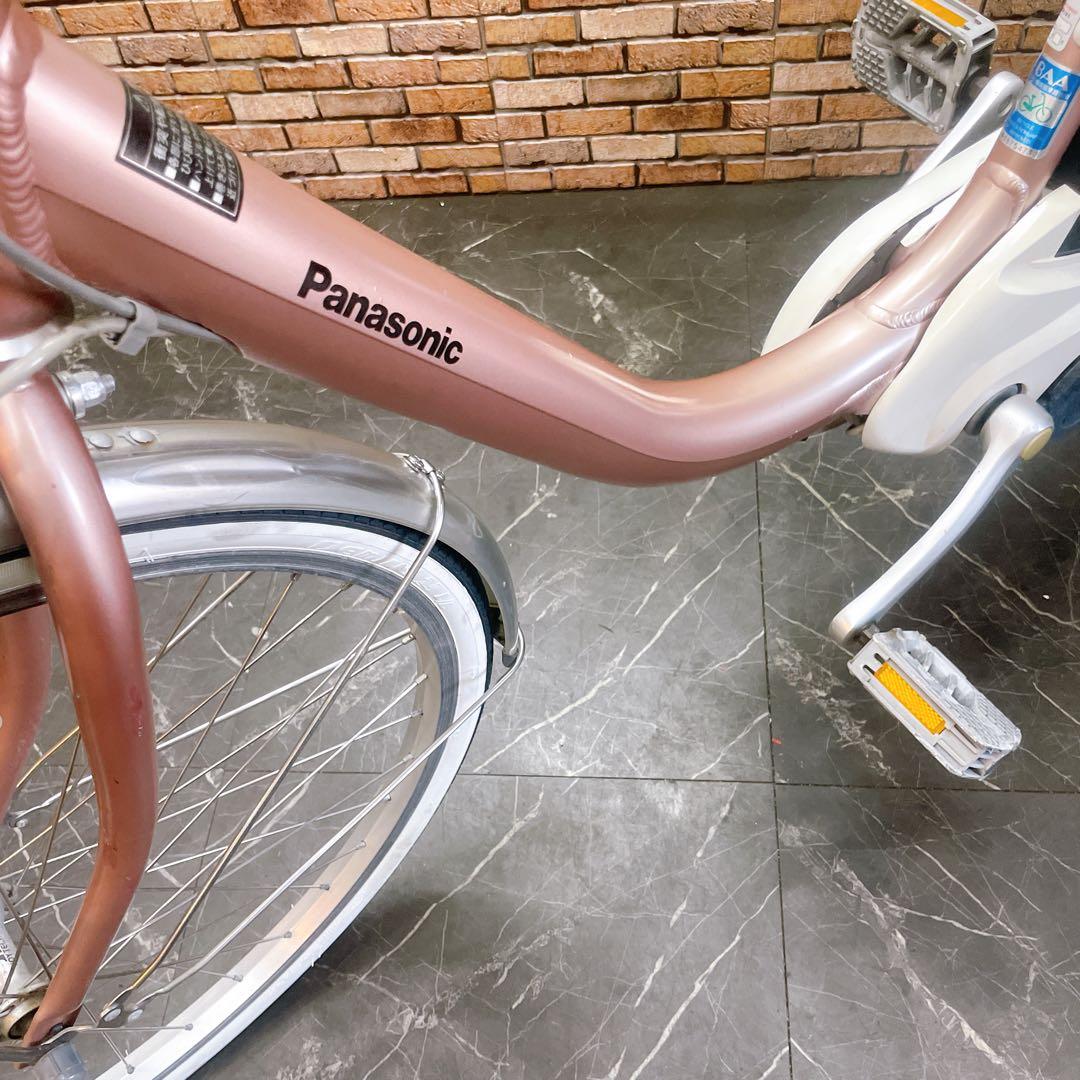 【79】電動自転車 Panasonic 薄ピンク 24インチ