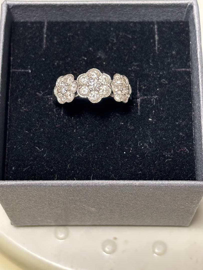 プラチナ900 花モチーフ リング