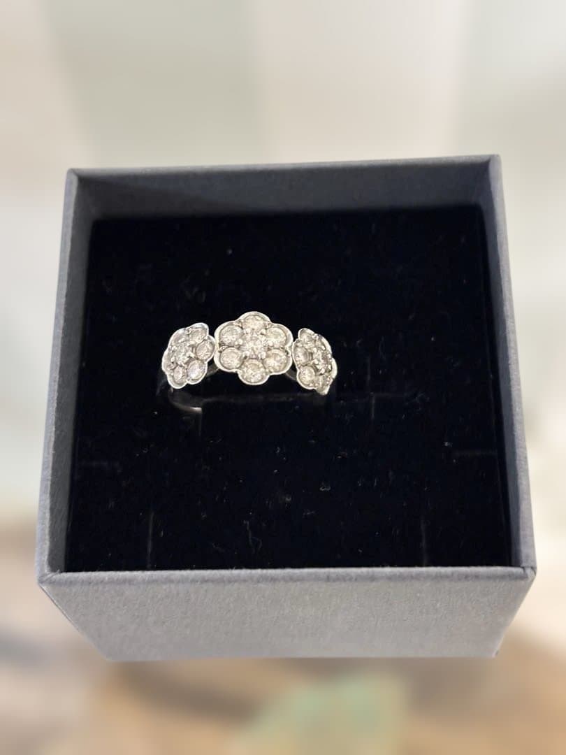 プラチナ900 花モチーフ リング