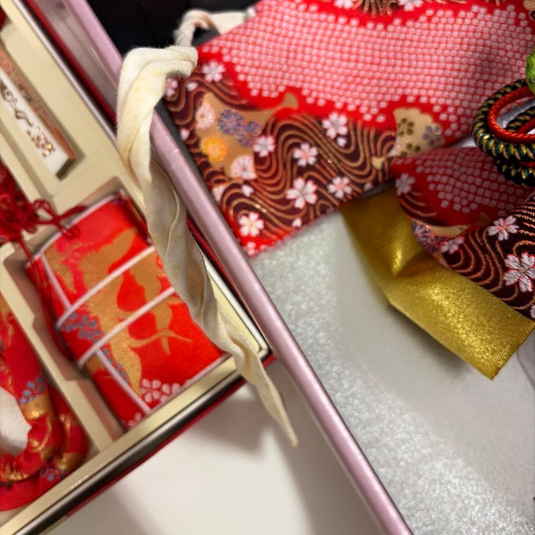 【期間限定セール】七五三 着物 15点セット　 一式セット　総絞り　赤とピンク