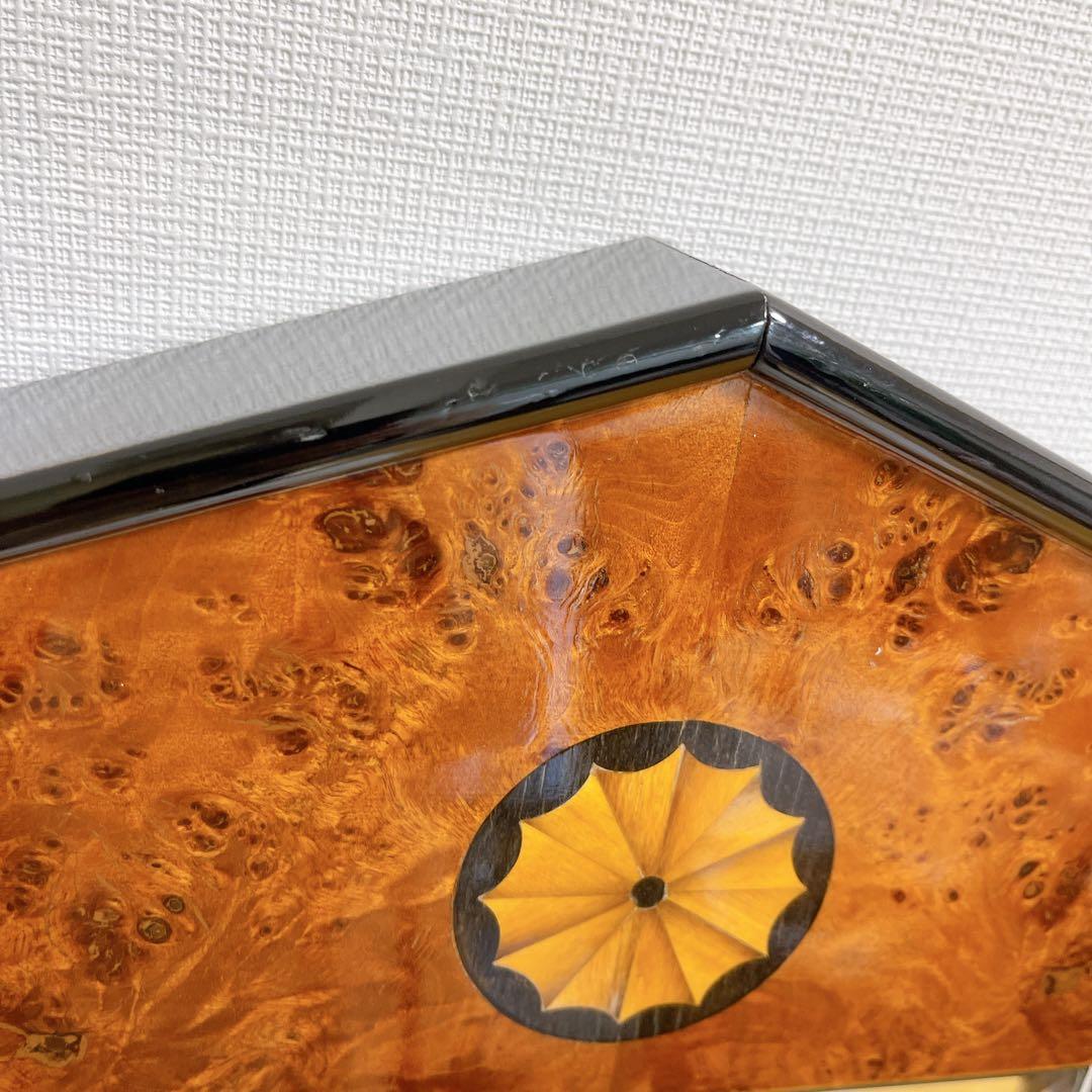 木製 スタンドミラー 象嵌装飾 バーズアイ調 クラシック アンティーク調 大型