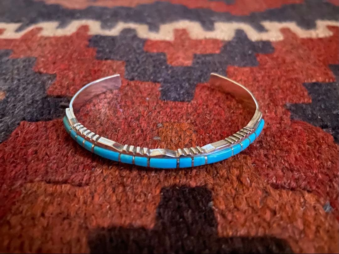 インディアンジュエリー ズニ　ターコイズ バングル
