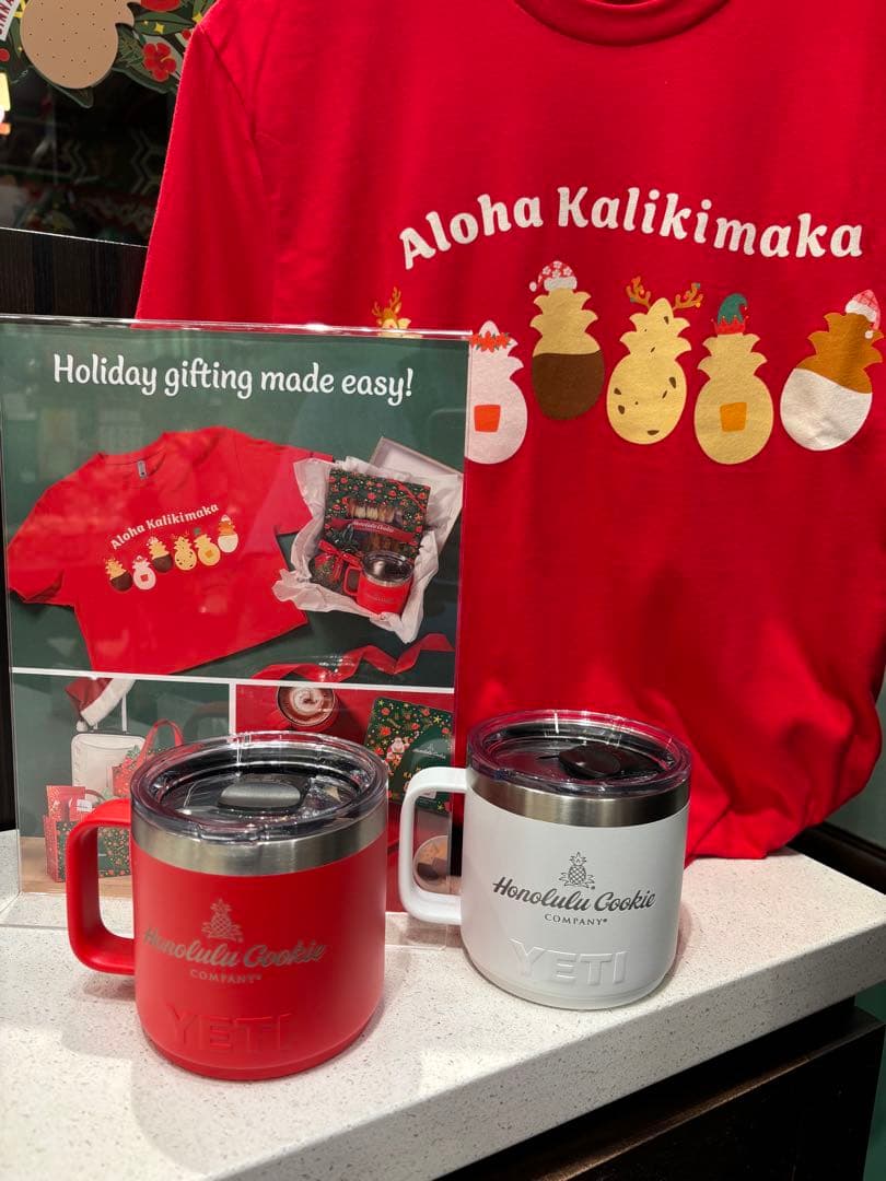 YETI ホノルルクッキー　マグカップ　赤白　イエティ　クリスマス　ホリデー