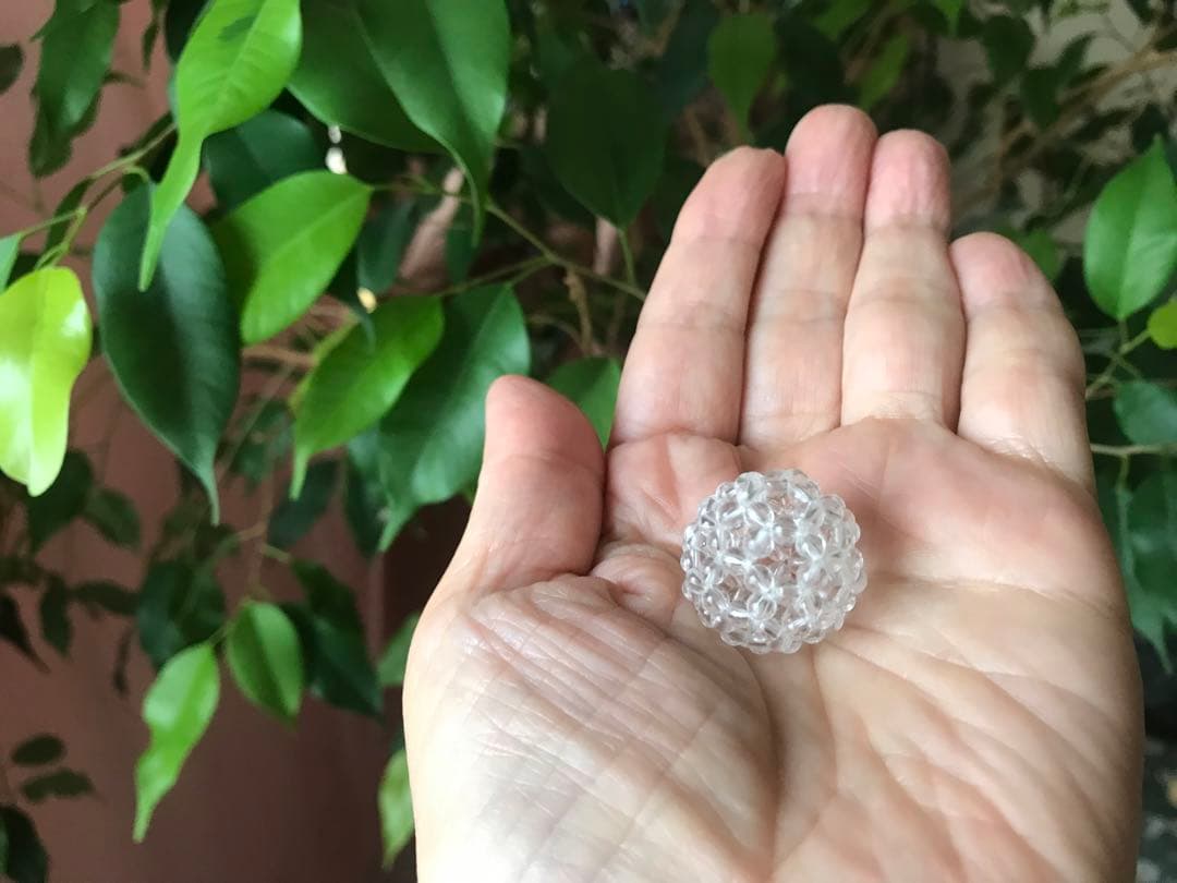 フラーレンクリエーター作　水晶7A 3ミリ玉使用　4個セット　結界浄化に
