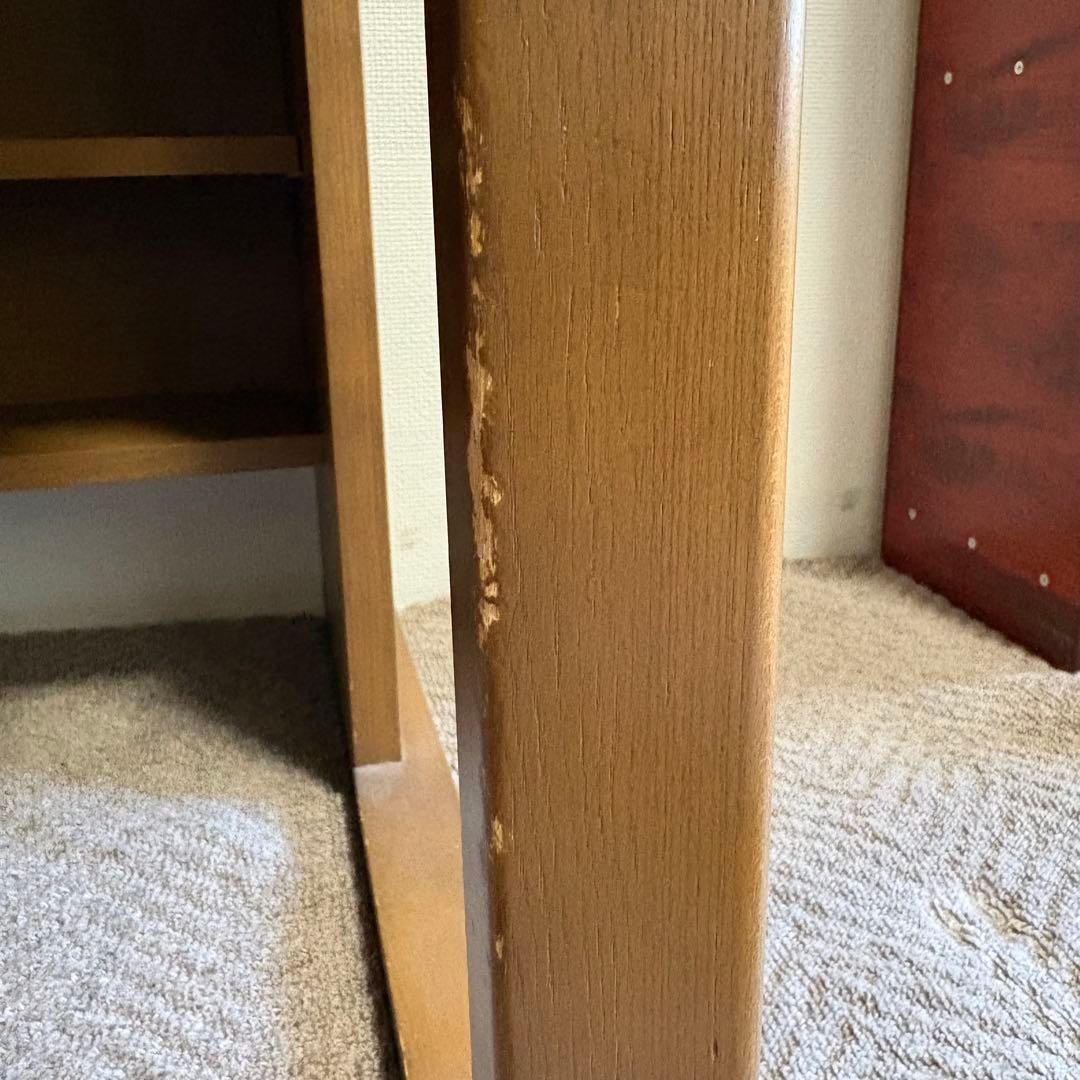 【ヒカリサンデスク(光製作所)】木製学習机+デスクワゴン+キャスター付きチェア