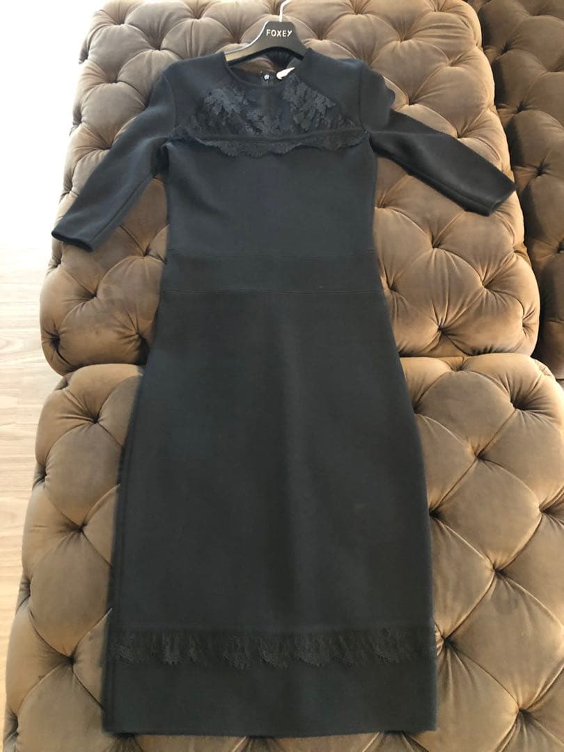 ERDEM アーデム レースニット素材ワンピース　タイトライン