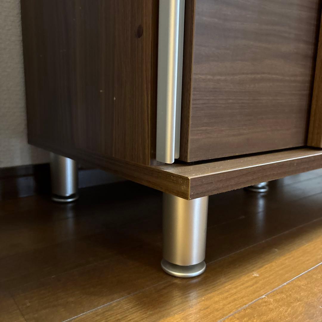 すきまくんシリーズ ブラウン木製スライド扉シューズラック