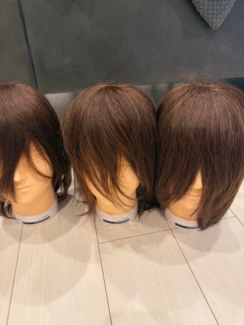 未使用L-23BR ブラウン カットウィッグ3頭