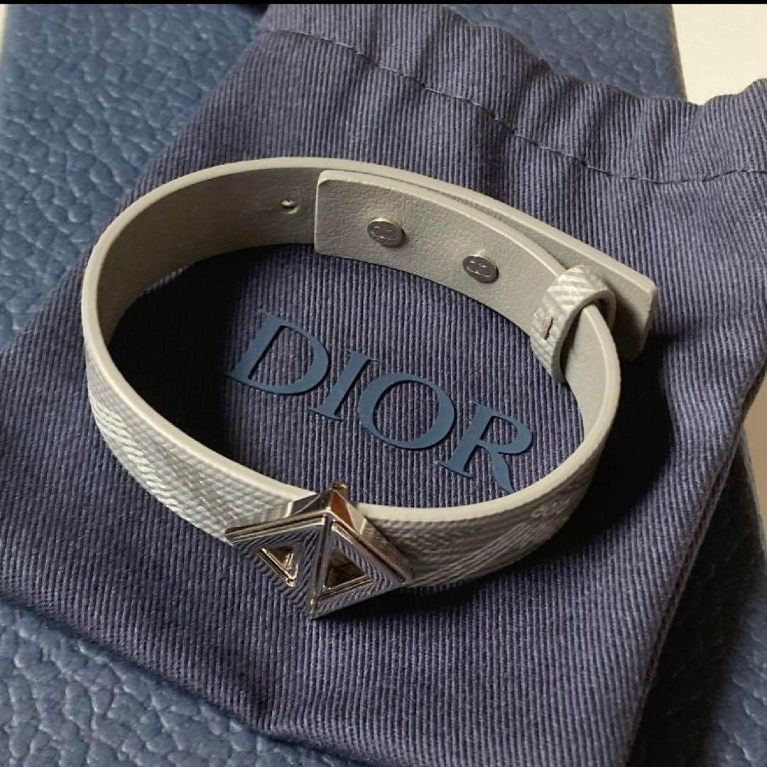 Dior ディオール CD ダイヤモンドブレスレット ロゴ　グレー 美品