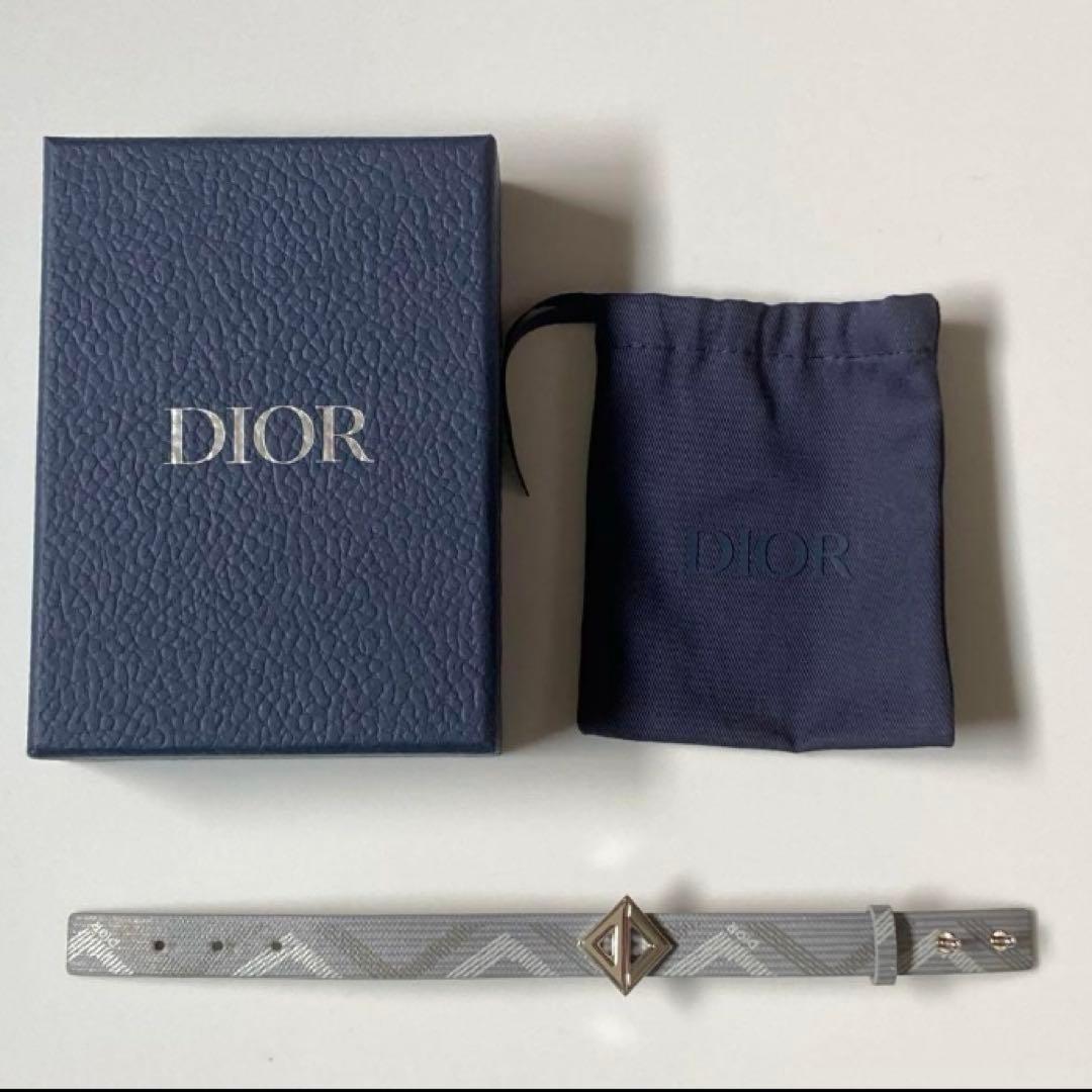Dior ディオール CD ダイヤモンドブレスレット ロゴ　グレー 美品